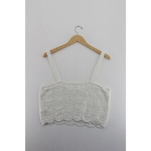 Abound‎ knit crotchet bandeau tank top womens large cottagecore fairy coquette